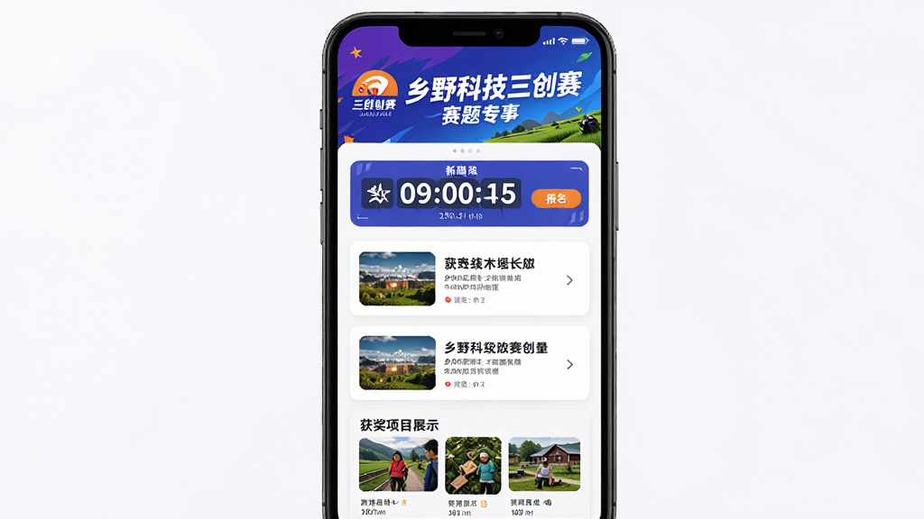 ��Ұ�Ƽ�������ר��ҳ�棬����Ϊ�ֻ���Ļչʾ����ר��ҳ�����ֶ���Ϊ���º���в�Ϊ�����б����Ű���ÿ�Ƭʽ���֣����Ϊ�����������ϸ�ڰ�������logo������ʱ�����������ڰ�ť������Ŀչʾ�������ʸ��壬����ɾ����޶���Ԫ��