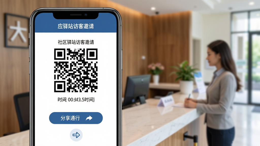 ����չʾһӦ��վ�ÿ�������棬�ֻ���Ļ��ʾ�ÿͶ�ά�����Чʱ�䣬����Ϊ��������ǰ̨��ÿ͵Ǽǳ���������Ϊ�ֻ���д�ӱ����黯���Ű�ͻ����ά�����򣬷�������࣬ϸ�ڰ���ʱ�䵹��ʱ��������ť��ͨ�м�ͷ�����ʸ��壬�ɾ����޶���Ԫ��