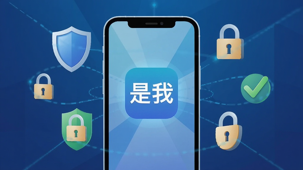 一张手机安全防护概念的插图,画面中央是一部智能手机,手机屏幕显示