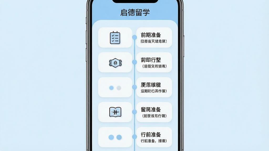 һ��չʾ������ѧApp��������ָ�����ܵĽ���ͼ������Ϊ�ֻ���Ļչʾ���벽��ҳ�棬ҳ����ʱ������ʽ���ִӡ�ǰ��׼����������ǰ׼�����ĸ����׶Σ�ÿ���׶�����ͼ��ͼ��˵�����֣�����Ϊ����ɫ���Ű��������У�������Բ�ǣ�ϸ�����������ʸɾ��޶���Ԫ�أ�ͼƬ�����ֱ�ע��������ѧ��