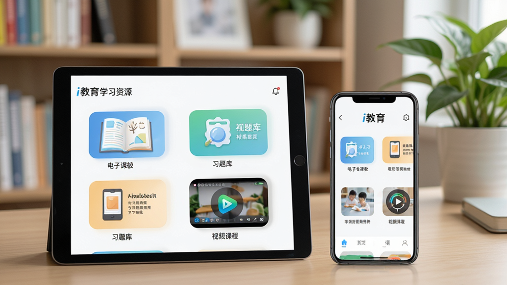 平板与手机并排展示