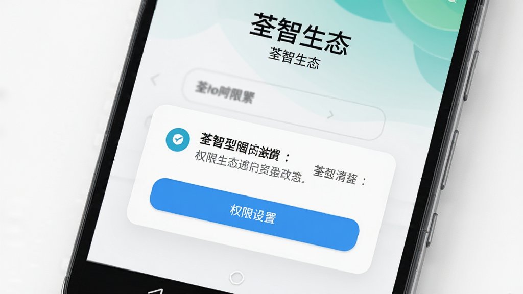 画面主体为一部安卓手机,屏幕上显示