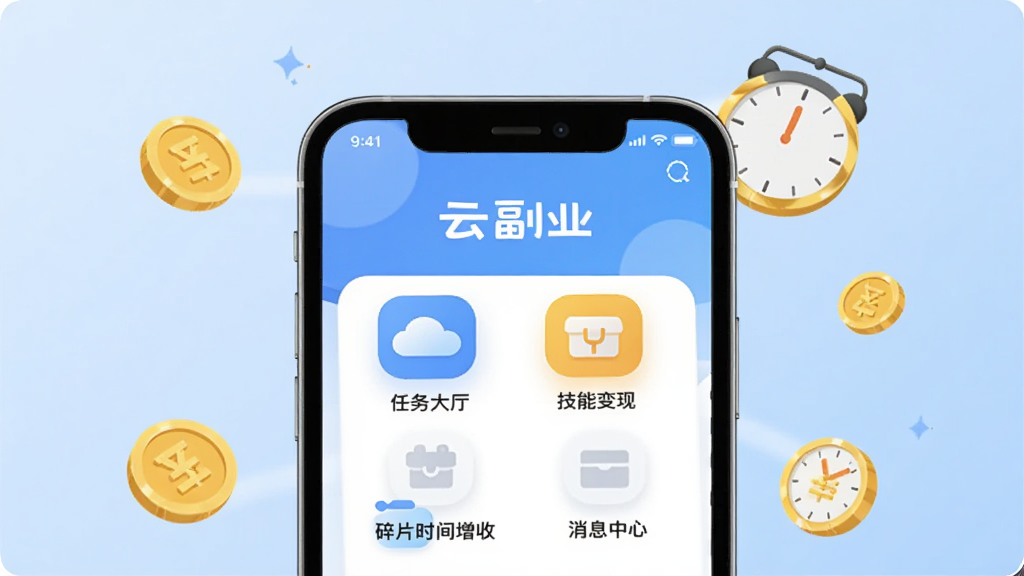 手机屏幕中央展示
