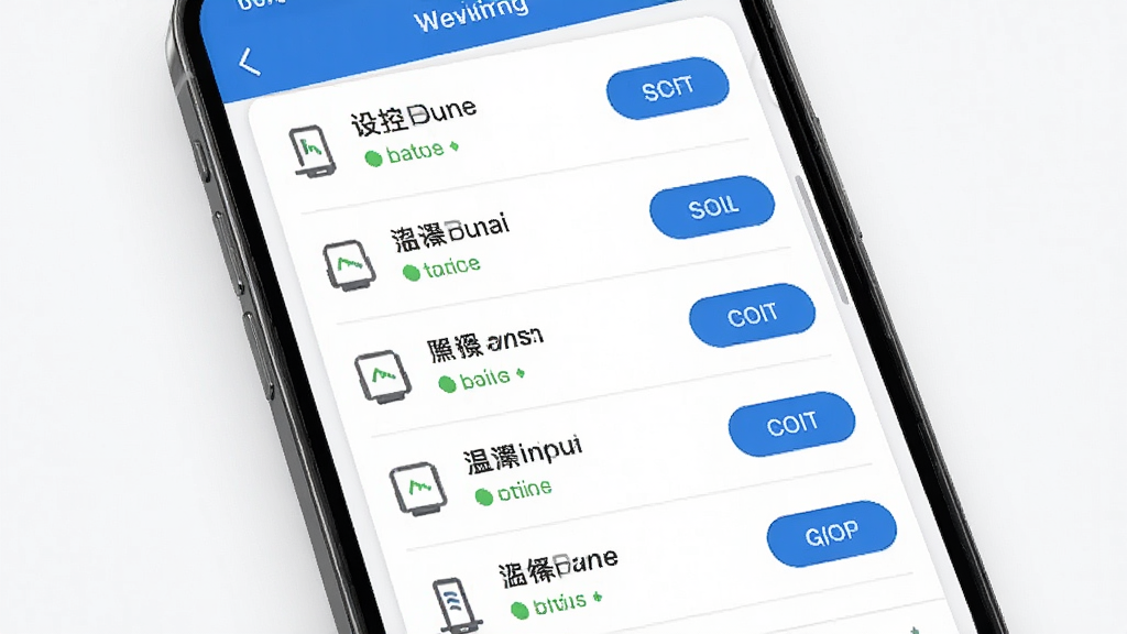 远控世界多设备管理面板界面图,画面主体为手机屏幕显示设备列表,列表中包含多台设备名称与在线状态,布局为纵向列表排列,风格简洁商务,细节包含设备图标与连接按钮,画质高清,干净,无多余元素