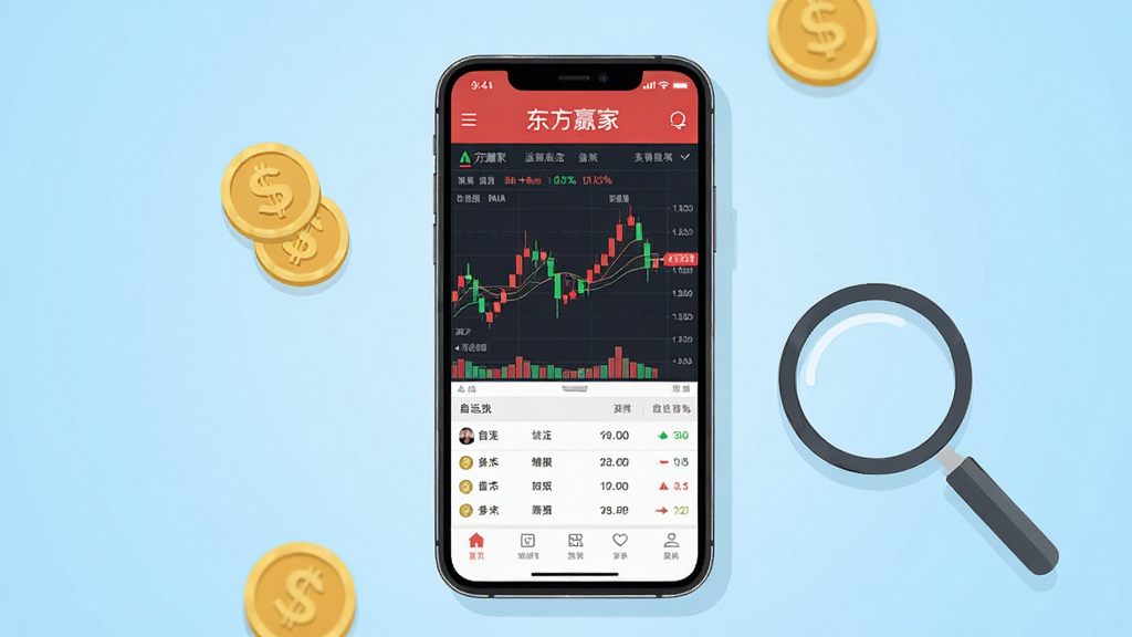 画面中央是一部智能手机,屏幕上显示着一款名为