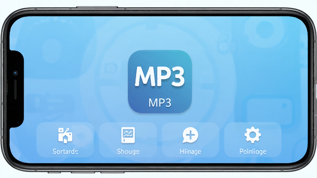 MP3提取转换器软件主界面截图,手机屏幕中央展示软件logo与功能入口,背景为浅蓝色渐变,界面简洁,风格清爽,细节清晰,画质干净,无多余元素