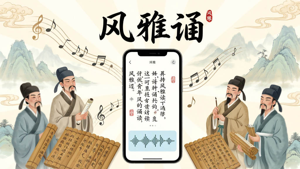 һ��չʾ������APPʫ���ж����ܵĲ廭�������������ֻ���Ļ��ʾʫ���ı�����Ƶ���Σ���Χ�����ŹŴ�ʫ������������ᣬ����Ϊ���ŵ�ɽˮ����񣬻��涥���С������С������ֵ��鷨���壬�Ű�������ķ���״���֣����Ϊ�й���廭��ϸ�ڰ����������ź�ʫ�����֣�����ɾ�����������Ԫ�أ����廭��