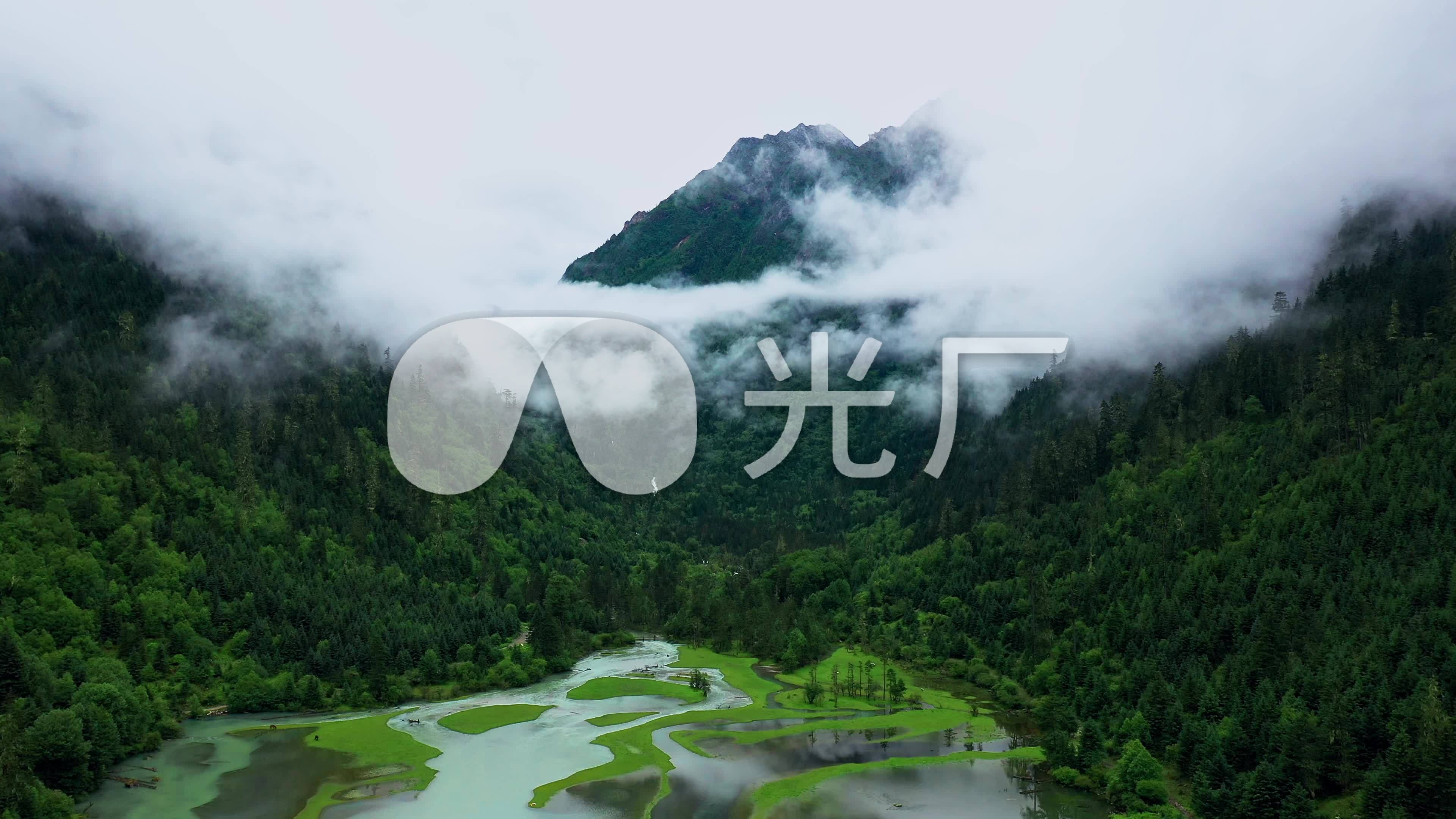 月亮湾晴天水面倒影 风景实拍