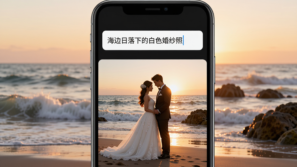 �ֻ���Ļ��ʾAI��ɴ����������ͼ���ܣ�����������һ�����������д�š����������µİ�ɫ��ɴ�ա����·������ɵ�Ԥ��ͼ��������һ������վ�ں��ߣ�Ϧ���������ڰ�ɫ��ɴ�ϣ������к��˺ͽ�ʯ���������Ψ����ϸ�����������ʸɾ����޶���Ԫ��