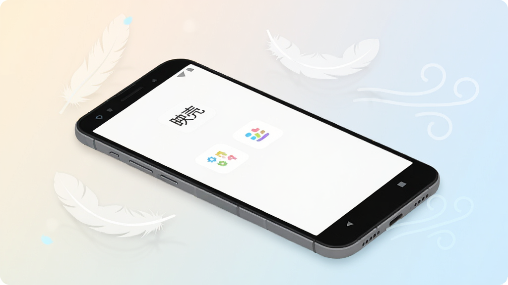 һ����׿�ֻ�ƽ���������ϣ���Ļ��ʾ��ӳ�ǡ�Ӧ�õļ�����棬������ֻ�м������Ĺ���ͼ�꣬�ֻ���Χ����ӯ����ë��΢���������������ͺģ�����Ϊ��͵�ǳɫ���䣬���������¼�Լ����ƽ����ƣ����ʸ��壬�ɾ��޶���Ԫ��