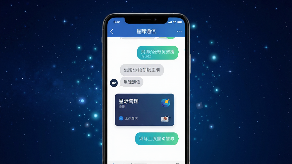 一张手机屏幕展示即时通讯聊天界面的场景图,画面中央是名为