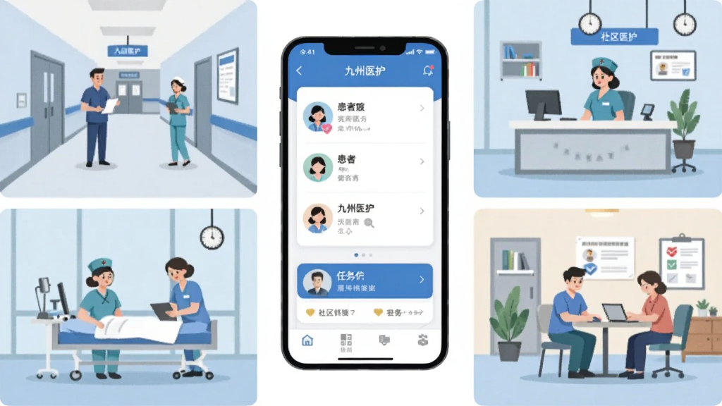 画面中央是一部智能手机,屏幕显示