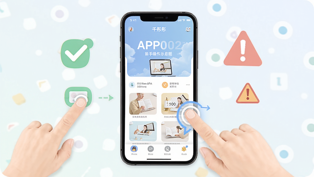 ǧ��APP���ֲ���ʾ��ͼ��������һ���ֻ���ʾ�������棬�Ա�����ָ����ͻ����Ķ���ʾ�⣬��Χ�й�ѡ�;�ʾͼ�꣬���Ϊ��������˵��ͼ��ɫ����ͣ�ϸ�����������ʸɾ�