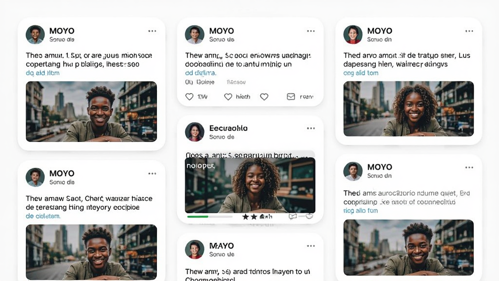 MOYO��̬�㳡ҳ�棬չʾ�����û���̬��Ƭ������ͷ���ǳơ�������������ͼ����ƬΪԲ�Ǿ��Σ�����Ϊ��ɫ�����岼���ٲ���ʽ�������ˬ��ϸ�����������ʸɾ����޶���Ԫ��