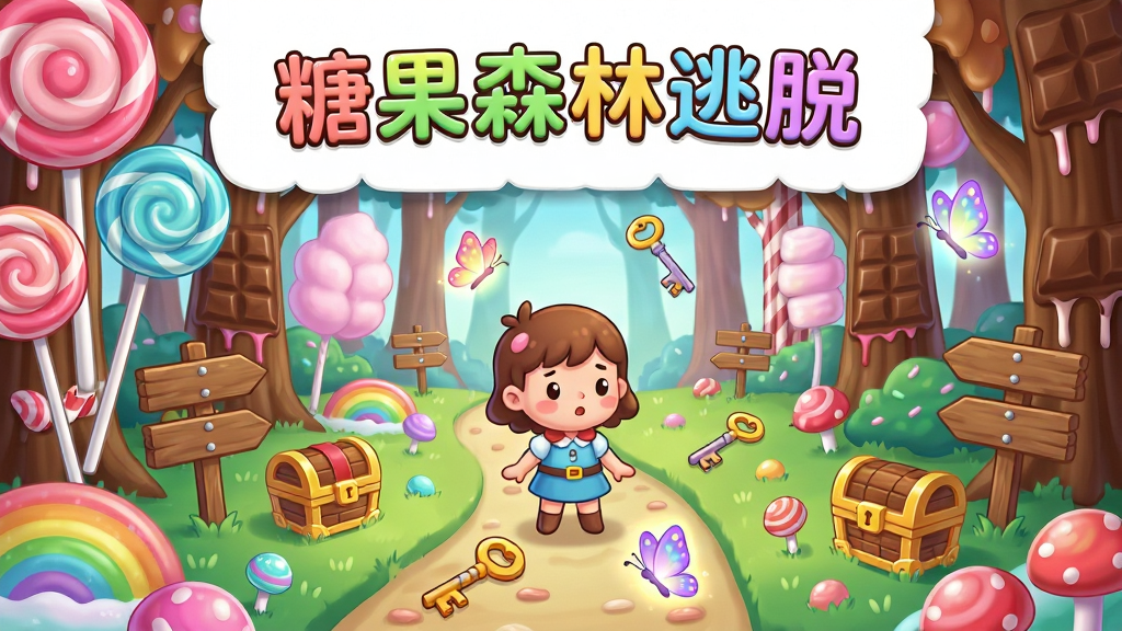 һ���ԡ��ǹ�ɭ�����ѡ�Ϊ����Ŀ�ͨ�����Ϸ�����廭������������һ���ɰ����ǡ��޻��Ǻ��ɿ������ɵ��λ�ɭ�֣�����������һλ�ɰ��Ŀ�ͨ��ɫվ���ǹ�С·���Ĵ���������Χɢ����Կ�ס������ָʾ�ƵȽ���Ԫ�أ����ֲ��þ��жԳƹ�ͼ���Ϸ����״��ò�ɫ�ǹ�����д�š��ǹ�ɭ�����ѡ���������Ϊ����������ͯ���汾�磬ϸ�ڰ����ʺ��ǹ�����˪�ݵء����������ľ��·�꣬���ʸ���ɾ���ɫ��������ͣ��������޶���Ԫ�ء�