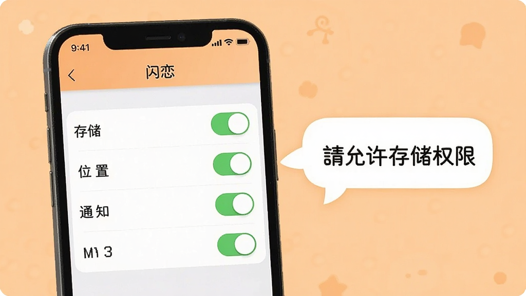 һ��չʾ�ֻ�Ӧ��Ȩ�����ý���ĳ���ͼ���ֻ���Ļ����ʾ