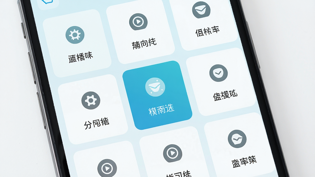一张展示精测分贝仪场景模式选择界面的图片,主体为手机屏幕显示多个模式卡片,布局为网格状排列,排版整齐,风格为清新浅色系,细节包含模式图标、文字标签、选中高亮效果,画质高清,干净,无多余元素