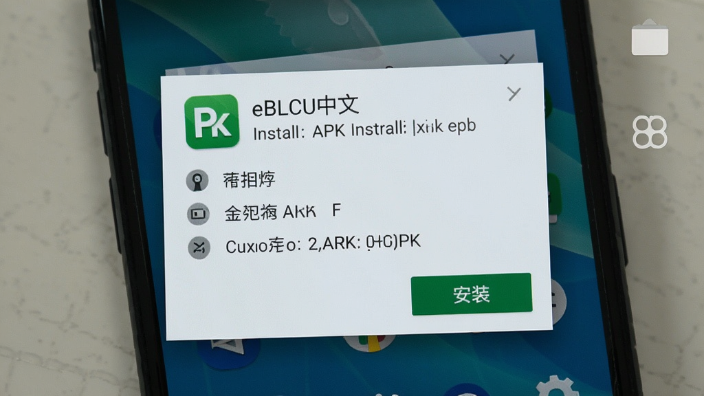 一张展示安卓手机安装APK文件过程的界面截图,主体是手机屏幕显示
