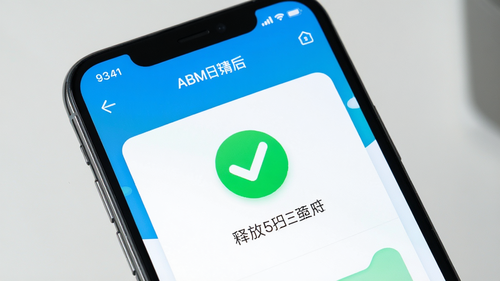 ABM软件在手机上的运行状态截图,主体为手机屏幕显示加速完成后的清爽界面,布局居中,排版简洁,风格为明亮清新的UI风格,细节上带有绿色对勾与释放内存数值,画质高清,干净,无多余元素