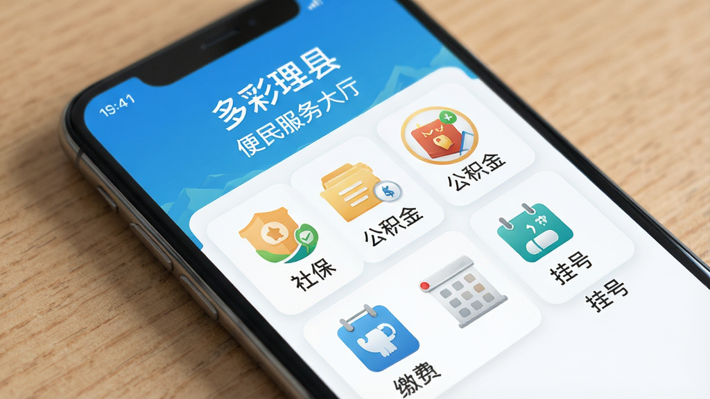 一张展示手机便民服务界面的图片,界面显示