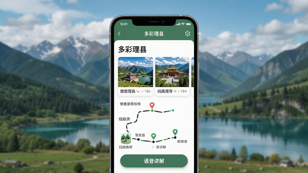 一张展示手机文化旅游界面的图片,界面显示