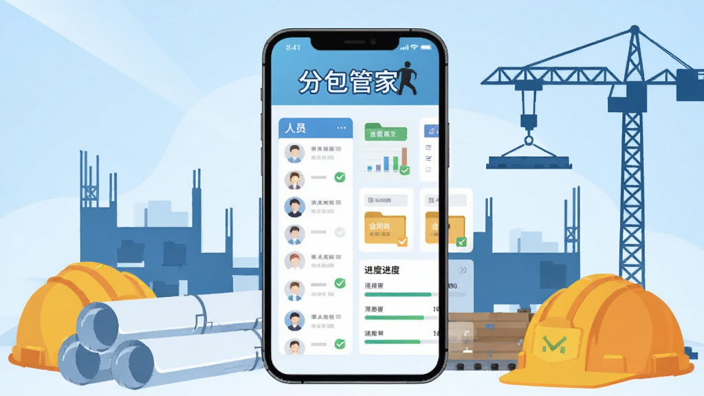画面中央展示一部智能手机,手机屏幕上显示
