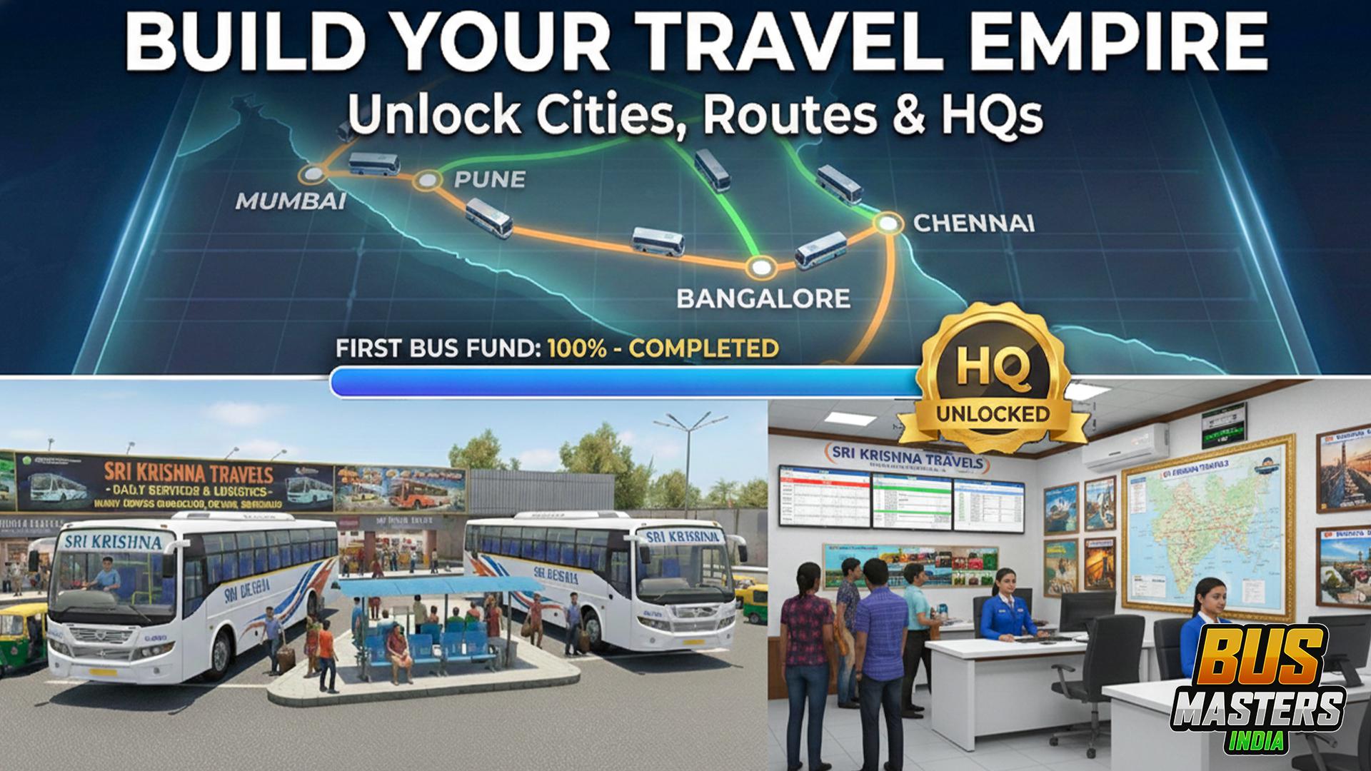 巴士大师:印度模拟器(Bus Masters: India Highway Driving Simulator Game) 印度高速巴士驾驶游戏画面