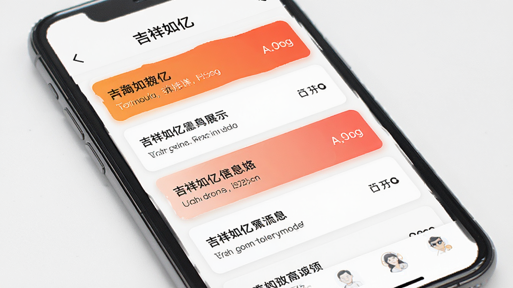 吉祥如亿信息展示界面图,画面为手机屏幕特写,展示吉祥如亿应用内的信息列表页面,条目清晰排列,重点内容以高亮色块标注,整体排版整齐有序,背景干净,风格清爽现代,画质细腻,无多余装饰,突出信息可读性。