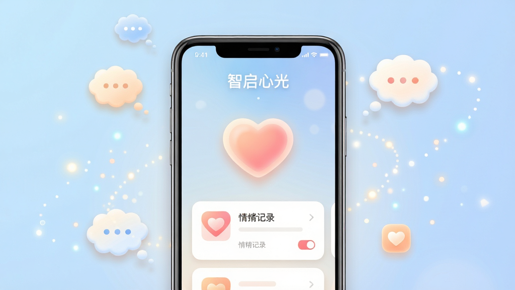 �����������һ�������ֻ�����Ļ��ʾ�������Ĺ⡱Ӧ�������棬����������͵�����ͼ����������¼��Ƭ������Ϊ����ɫ���䣬��Χ������΢�����������˼ά���ݣ����岼�־��жԳƣ������ů������ϸ�ڰ���Բ��ͼ����ϸ����Ӱ�����ʸ��壬�ɾ����޶���Ԫ��