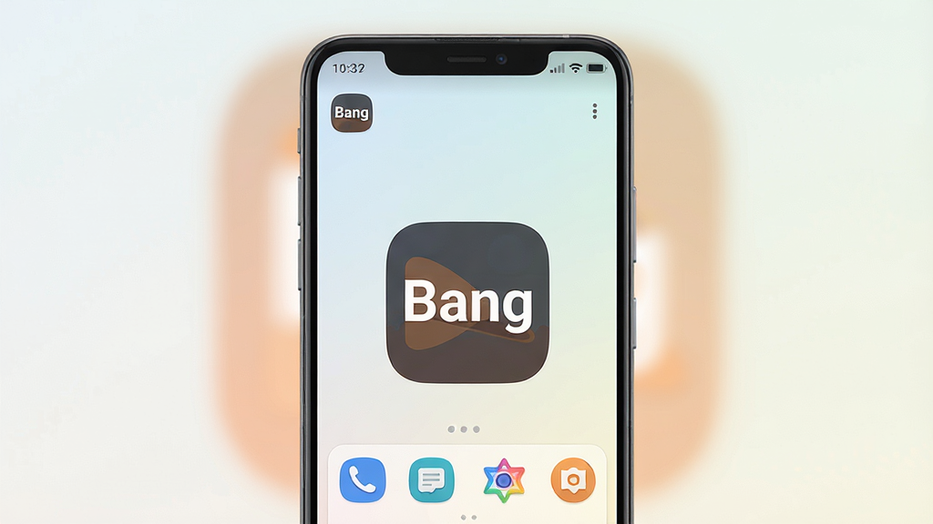 һ�Ű�׿�ֻ���������չʾ���棬������������Ϊ Bang �����������棬����Ϊ�ɾ���ǳɫ���䣬�������ֻ�����Ļ���ݣ�����Ϊ���й�ͼ���Ű��࣬���Ϊ�ִ���ƽ��UIչʾ��ϸ�ڰ���Բ��ͼ�ꡢ�������ֱ�ʶ��Bang����״̬��ʱ����������ʸ���ɾ��޶���Ԫ�ء�