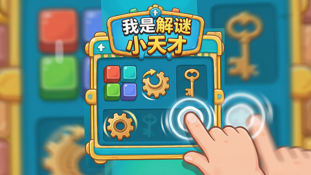 一个卡通风格的游戏场景,画面中央是