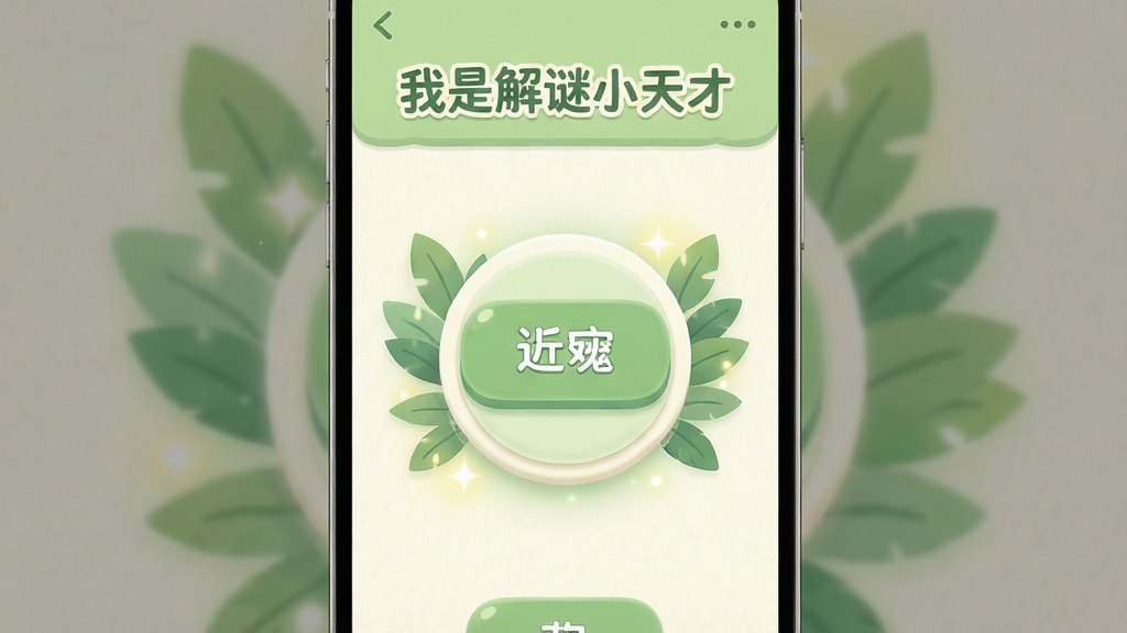 一幅清新柔和的手机游戏界面展示图,画面中