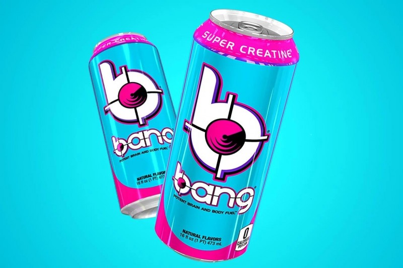 Bang能量饮料冰镇后开罐实拍图