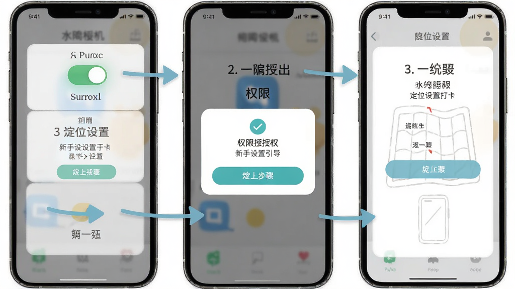 ˮӡ������ٶ�λ�����������������棬����Ϊ�ֻ���ĻչʾȨ����Ȩ�����붨λ���ò��裻����Ϊ�ֲ�������Ƭʽ���У����Ϊ�Ѻ��׺͵Ľ̳̲�ͼ��ϸ�ڰ���Ȩ�޿���ͼ�ꡢ��ͷָ��������˵��������Ϊ���塢�ɾ����޶���Ԫ��