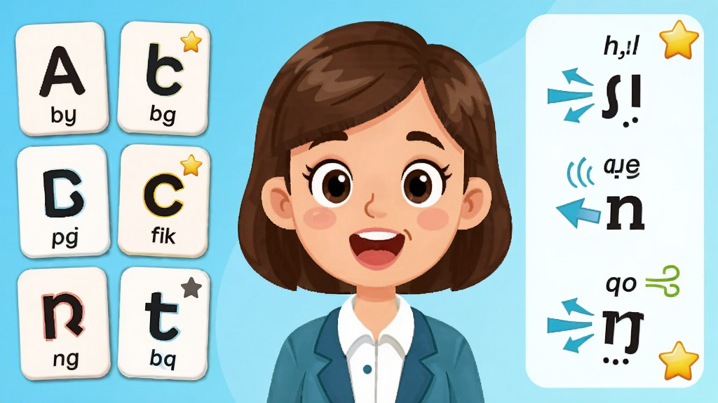 ��ԾӢ������ ��Ȼƴ��ѧϰ���棬����Ϊ��ͨ�����ʦ��Ծ�ͷչʾ���ͣ��������Ϊ��ĸ��Ƭ�Ҳ�Ϊ����ʾ��ͼ���Ű�������ҷ��������Ϊ��������Ľ�����廭��ϸ�ڰ���������š�����������ͷ��С���ǽ���ͼ�꣬���ʸ���ɾ��޶���Ԫ��
