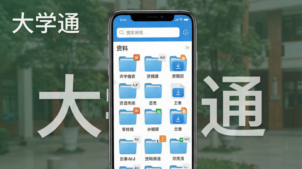 һ�Ŵ�ѧͨAPPѧϰ��Դҳ��չʾͼ������Ϊ�ֻ���Ļ������У���Ļ����ʾ���Ϸ����б��������򣬲���Ϊ�Ϸ����������·������ļ��������Ű����룬���Ϊ��ˬѧϰ���߷��ϸ�ڰ����ļ���ͼ�ꡢ�ļ����ͱ�ǩ�����ذ�ť���������ƣ������д�����