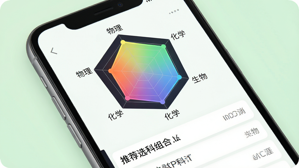 һ��չʾe����APP����ѡ�ƹ��ܵĽ����ͼ����ͼ���������ֻ���Ļ��д����Ļ������ʾһ���ɲ�ͬ��ɫ������ɵ��״�ͼ���ֱ��ע����������ѧ�������ѧ�Ʊ�ǩ���״�ͼ�·����Ƽ�ѡ����ϵ��б����������ֻ���΢��б������Ϊ��͵�ǳ��ɫ�����ƫ������Ƽ��У�ϸ�����״�ͼɫ�ʹ�����Ȼ���б���������ģ����ʵAPP�Ű棬���ʸ��壬�ɾ����࣬�޶���װ�Ρ�