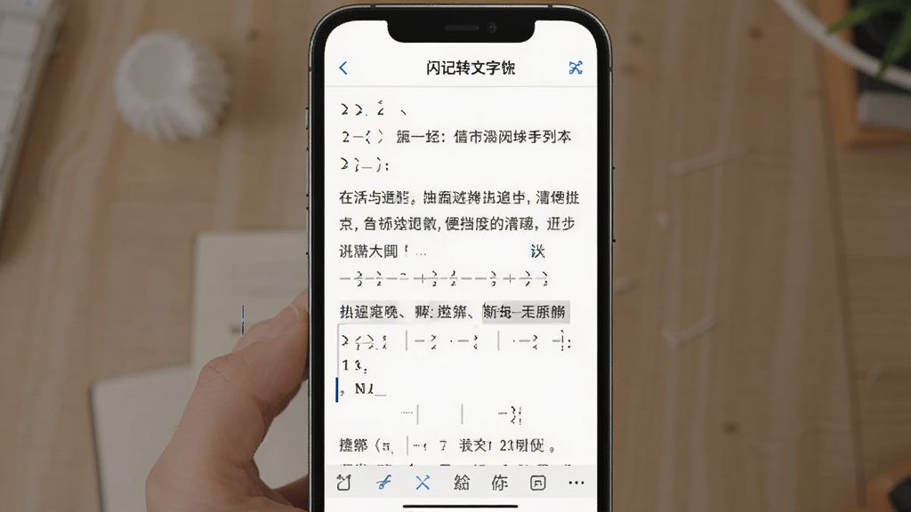 һ��AI���ɵ�ͼƬ������������ת�������������ֱ༭���棬��Ļ����ʾһ�δ��б��ͷֶε������ı�������Ϊ�ֻ��������Ű��Ϸ��Ǳ��������·������������������Ϊ���ż���ϸ�ڰ�����ꡢ�༭���������ֶα�ǣ������������ɾ����޶���Ԫ��