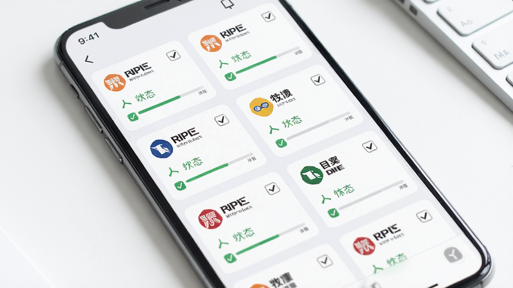 Wepozt批量管理功能展示,画面中一部手机屏幕显示多个快递卡片排列整齐,每个卡片带有不同快递公司标志和物流状态,背景为白色办公桌面,风格清新简约,细节包含勾选标记和进度条,画质清晰,干净,无多余元素