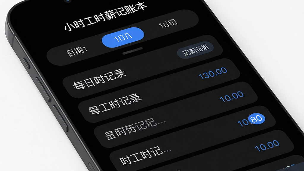 手机屏幕中展示