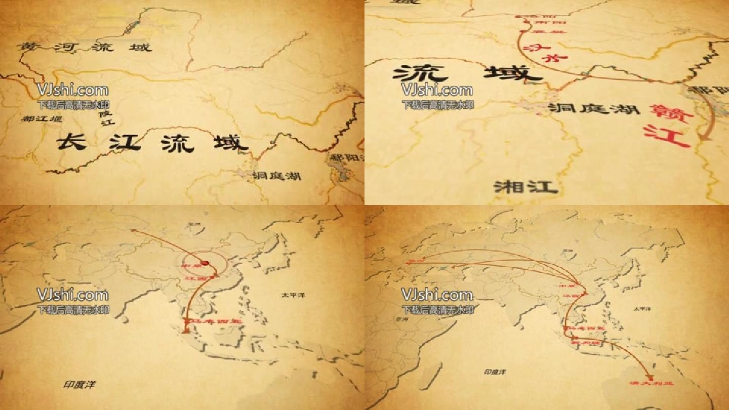 我的家族 迁徙路线老地图 祖辈生活场景