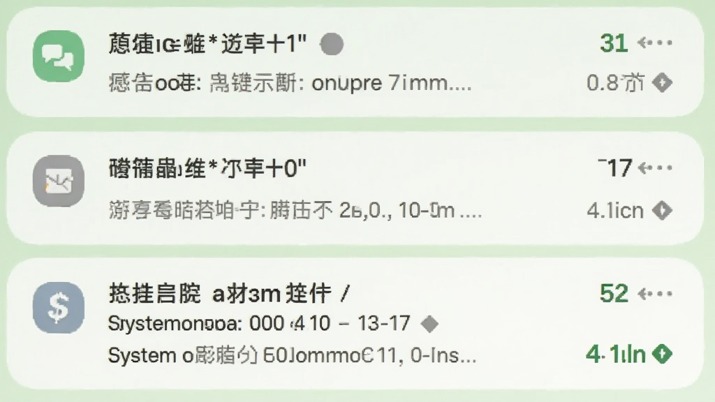 一张展示手机消息通知列表的图片,通知内容包含订单提醒和系统公告,界面风格清爽,背景为浅绿色,画质清晰,无多余元素