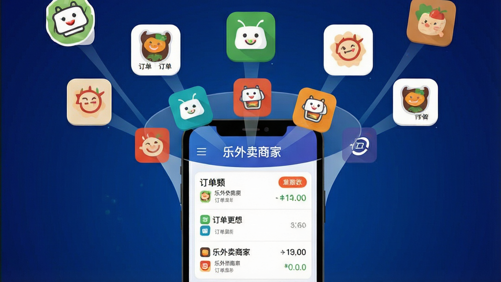 һ��չʾ�������̼Ҷ�ƽ̨�����ۺϹ��ܵ�ͼƬ������������һ���ֻ���Ļ����Ļ����ʾ�������ƽ̨ͼ���۵�һ�����Ķ����б��У����ֲ���©��ʽ��ͼ���Ϸ����ƽ̨ͼ�����»�۵��ֻ���Ļ�����Ϊ�Ƽ��б�ƽ�廭��ϸ������Ļ����