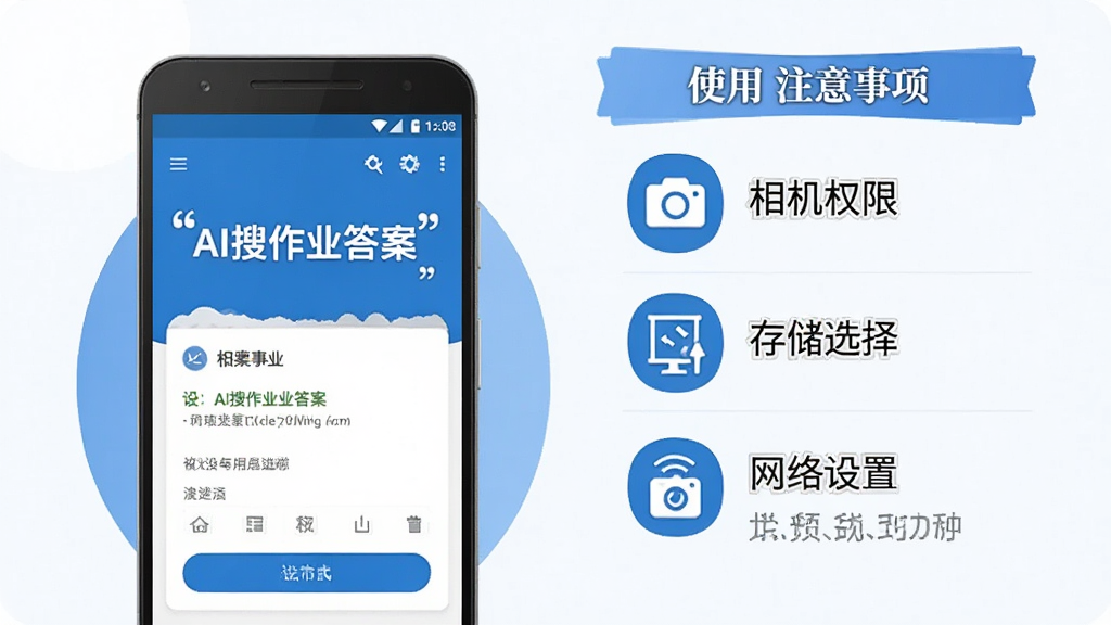 一张信息图风格的插图,左侧是一个安卓手机显示