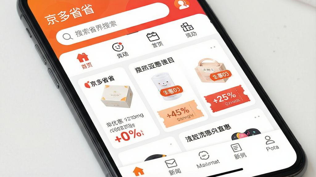 一张手机屏幕展示购物省钱类APP界面的图片,画面中央是名为
