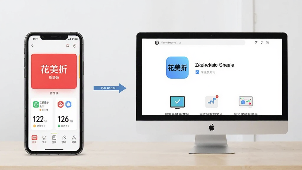 手机与电脑并排展示,手机屏幕显示