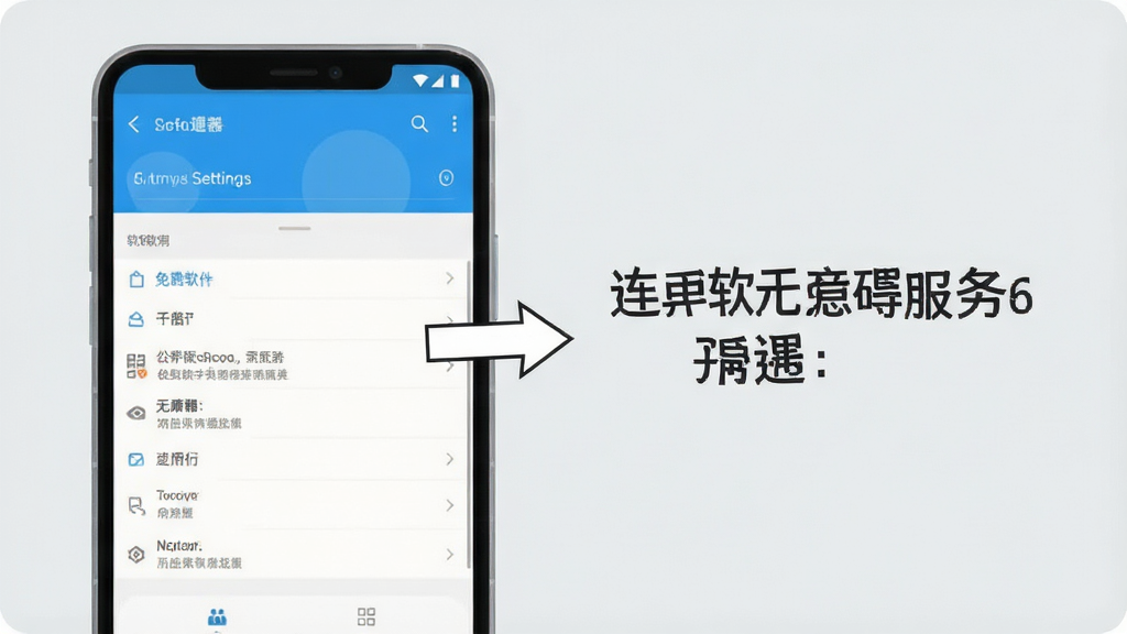 连点器免费软件的无障碍服务开启引导页面,画面中有手机设置界面和箭头指示,背景是浅灰色,风格简洁明了,画质清晰,干净无多余元素