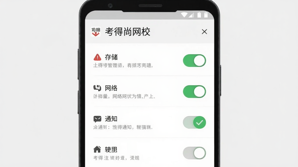 手机安全设置界面示意图,画面中一部安卓手机显示