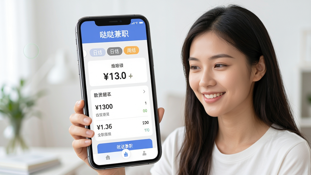 ���ռ�ְAPPн�ʽ���ҳ�棬�ֻ���Ļ����ʾ�����ռ�ְ��������ҳ���г����սᡢ�ܽ�ȱ�ǩ�������֣�һλ�û�������ز鿴������ϸ�����־��У���������Ѻã�ϸ�����������ʸɾ����޶���Ԫ��