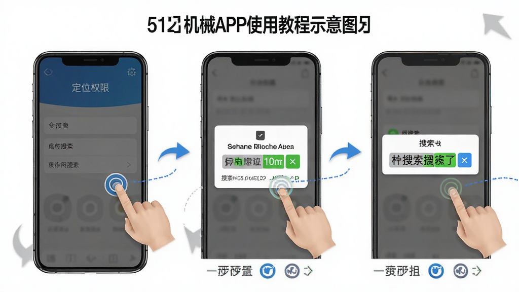 51��еAPPʹ�ý̳�ʾ��ͼ������Ϊ�ֻ���Ļ��ʾ��λȨ��������������������棬����Ϊ�ֲ�ͼ����ʽ���Ű�����ֱ�ۣ����Ϊ�̳�˵�����ϸ�ڰ�����ָ���ͼ�ꡢȨ�޵����������ؼ��ʸ��������ʸ��壬�ɾ����޶���Ԫ��